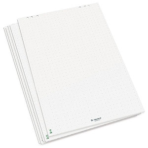 FlipChart Paper, bright white - crosshair, 10 ks